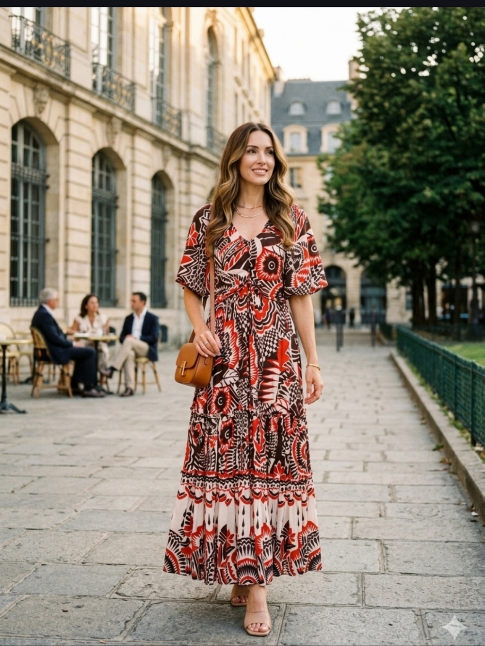 Anthropologie Red and Black Maxi Dress